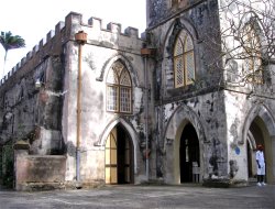 St John's Church, an ancient classic Gothic church situated on a cliff