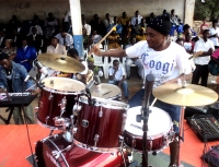 A new keyboard and drum set was also donated to the ministry for God's glory.