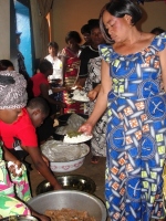 Thanks to generous donations from Barbados we were able to feed all of these women for three days as they were taught and later delivered.