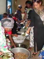 Thanks to generous donations from Barbados we were able to feed all of these women for three days as they were taught and later delivered.