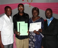 Pastor Abraham (right) and Biship Pinos (left) were responsible for enabling the KIMI training to take place in Beni, DR Congo.