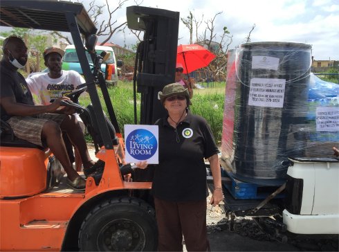 United Caribbean Trust Mission trip to help survivors of Hurricane Maria in Dominica with Sawyer filtered clean water as fears of an increase in cholera cases grow