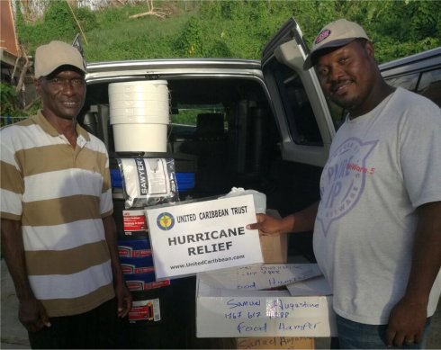 United Caribbean Trust Mission trip to help survivors of Hurricane Maria in Dominica with Sawyer filtered clean water as fears of an increase in cholera cases grow