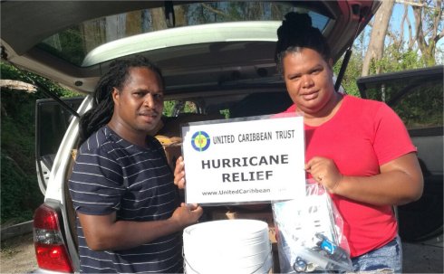 United Caribbean Trust Mission trip to help survivors of Hurricane Maria in Dominica with Sawyer filtered clean water as fears of an increase in cholera cases grow