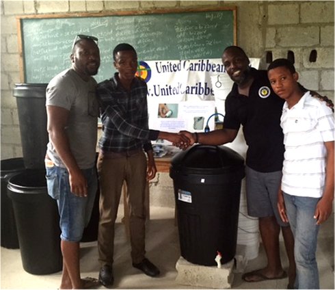 Haiti Mission trip Montrouis water filter distribution to help survivors of Hurricane Matthew in Haiti with Sawyer filtered clean water as fears of an increase in cholera cases grow