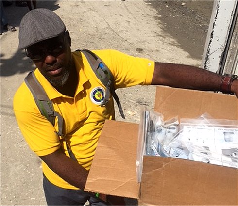 Haiti Mission trip Jacmel water filter distribution to help survivors of Hurricane Matthew in Haiti with Sawyer filtered clean water as fears of an increase in cholera cases grow