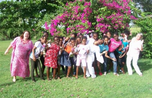 United Caribbean Trust founder Jenny Tryhane with Dr Brenda Caldwell at The WISH Centre