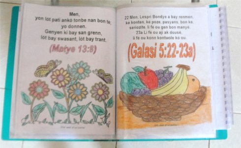 Follow Me Kids Discipleship childrens curriculum coloured by children at Mount Zions Mission Barbados