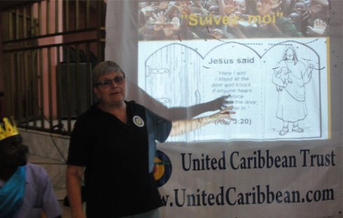 United Caribbean Trust Mission trip to Haiti introducing Follow Me childrens curriculum