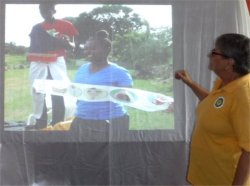 During the teaching I was able 
                    to demonstrate showing the Barbadian children from Mount Zion's 
                    Mission Int during a children's 'Fun Day'