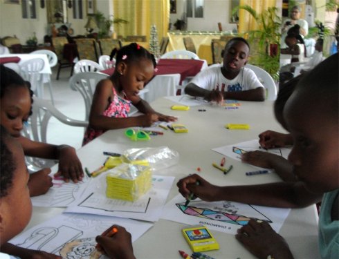 Follow Me Kids Discipleship childrens curriculum coloured by children at Mount Zions Mission Barbados