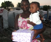 Seen here one of the Make Jesus Smile baby boxes another arm of our distribution.