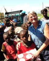 Distribution continued in the tent cities were the need was greatest.