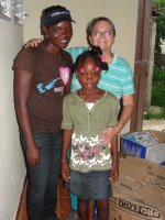 The highlight of my trip to Haiti was to visit and bless my two sponsored girls with 'Sponsored Family Hampers' 