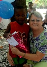 Ebernezer Orphanage  children receiving their Make Jesus Smile shoebox from  Jenny Tryhane