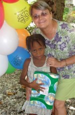 Ebernezer Orphanage  children receiving their Make Jesus Smile shoebox from  Jenny Tryhane