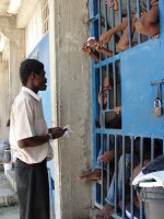 Pastor Banes was able to share his Faith and distribute the Book of Hope to the men and women in the Prison