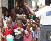 Kids Evangelism in the tent city