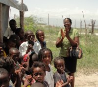 Kids Evangelism in the tent city