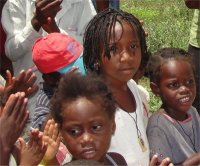 Kids Evangelism in the tent city