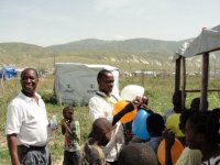 Kids Evangelism in the tent city