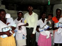 Pictures taken during a GAIN baby food distribution in Les Cayes shortly after the <a href=