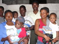 Pictures taken during a GAIN baby food distribution in Les Cayes shortly after the <a href=