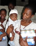 Pictures taken during a GAIN baby food distribution in Les Cayes shortly after the <a href=