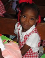 Make Jesus Smile shoebox gifts wrapped and packed by the children of Barbados.