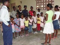 The children from Church of God Bois Landry had a wonderful time receiving their Make Jesus Smile shoeboxes