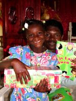 The children from Church of God Bois Landry had a wonderful time receiving their Make Jesus Smile shoeboxes