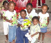 The children from Church of God Bois Landry had a wonderful time receiving their Make Jesus Smile shoeboxes