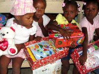 The children from Church of God Bois Landry had a wonderful time receiving their Make Jesus Smile shoeboxes