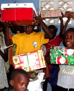 The Rock church receive their Make Jesus Smile shoeboxes