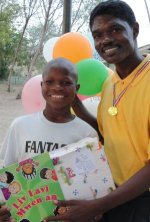 Make Jesus Smile shoeboxes being delivered to the children who were a part of our Summer  Teacher 
                    Training Camp.