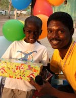 Make Jesus Smile shoeboxes being delivered to the children who were a part of our Summer  Teacher 
                    Training Camp.