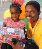 Seen here the Make Jesus Smile shoeboxes being delivered to the children who were a part of our Summer  Teacher 
                    Training Camp. 