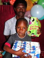 Make Jesus Smile shoeboxes distributed to Les Martinier Church of God in Haiti