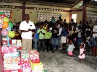 Make Jesus Smile shoeboxes distributed to Les Martinier Church of God in Haiti