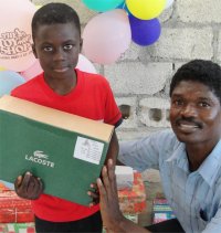 Maranatha Ministries in St Marc receive their Make Jesus Smile shoeboxes