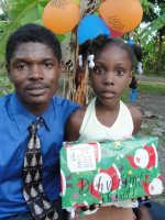 Bethel Assemblee Chretienne church in Torbeck receive the Deliverance Temple House of Prayer Make Jesus Smile shoeboxes