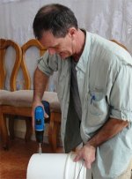 Pastor Paul joined the team in Bon Repos at the Yolanda Thervil Foundation to assist with the Sawyer Point One Water filters.
