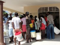 Pastor Paul joined the team in Bon Repos at the Yolanda Thervil Foundation to assist with the Sawyer Point One Water filters.