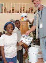 Danny Warren, the founder of One Village Planet joined the team in Bon Repos at the Yolanda Thervil Foundation to assist with the Sawyer Point One Water filter distribution 