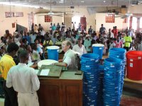 Nazarene church in City Soleil hosts Sawyer PointONE Water Filter distribution