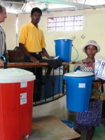 Nazarene church in City Soleil hosts Sawyer PointONE Water Filter distribution