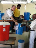 Nazarene church in City Soleil hosts Sawyer PointONE Water Filter distribution