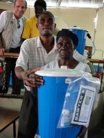 Nazarene church in City Soleil hosts Sawyer PointONE Water Filter distribution