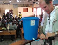 Nazarene church in City Soleil hosts Sawyer PointONE Water Filter distribution