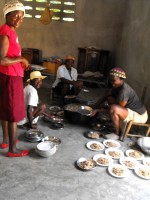 Haiti Church of God feeding the children at the Kids EE Training Summer Camp